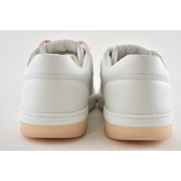 Chanel 24P White Pink Leather CC Logo Flat Lace Up Runner Trainer Sneaker 38.5 - Picture 14 of 15